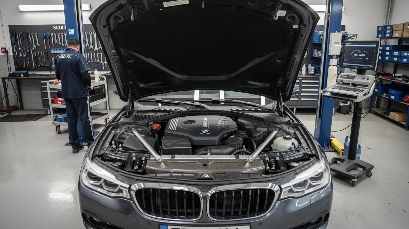 motor BMW E90 verificat pentru probleme N47 si diagnoza service