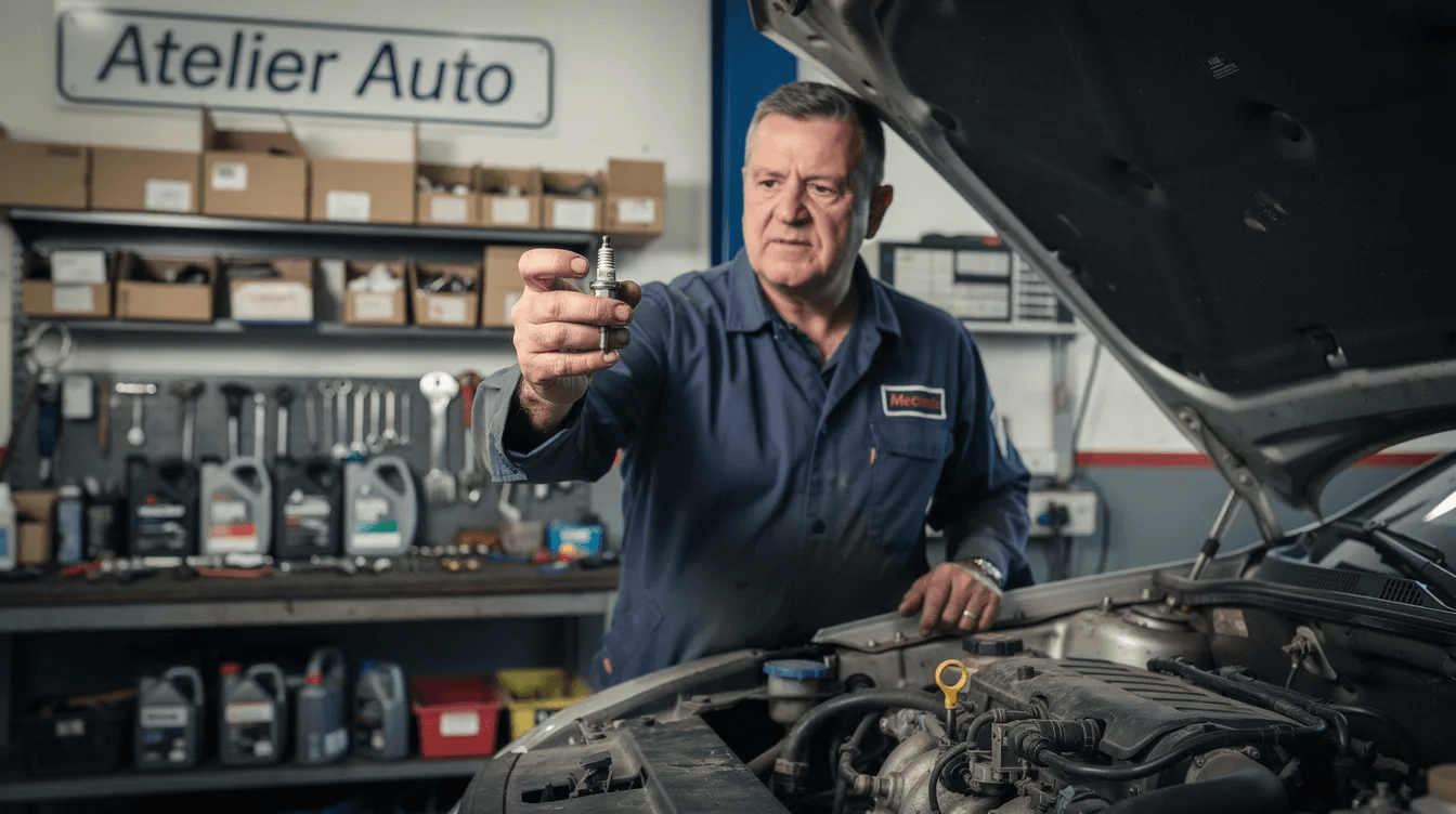 schimb bujii auto si diagnoza motor in service Damianis Brasov