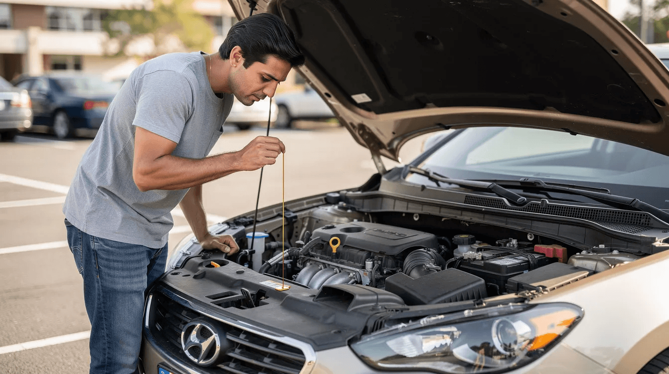 verificare nivel ulei motor pentru revizie auto in Brasov
