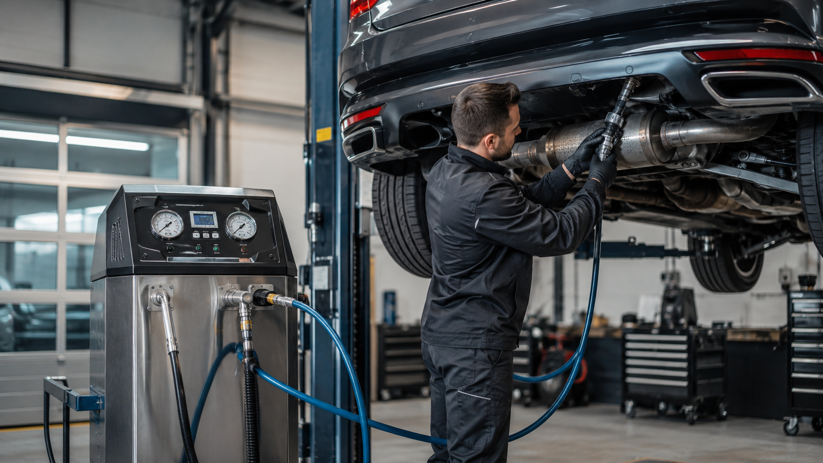 curatare filtru particule DPF in service auto Brasov