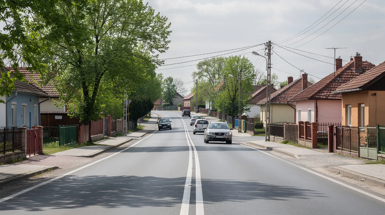 drum din cartierul Noua spre service auto Damianis Brasov