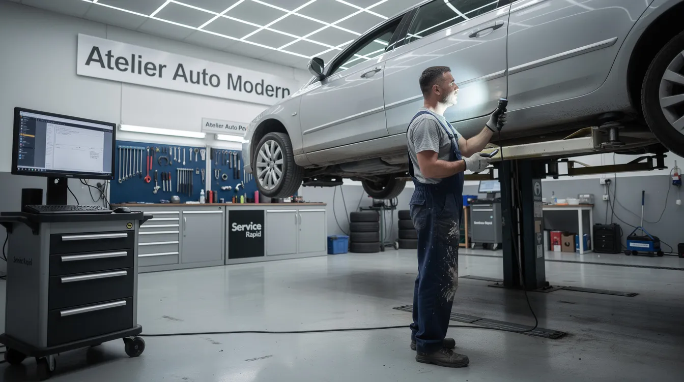 service auto Brasov deschis sambata cu masina verificata pe elevator