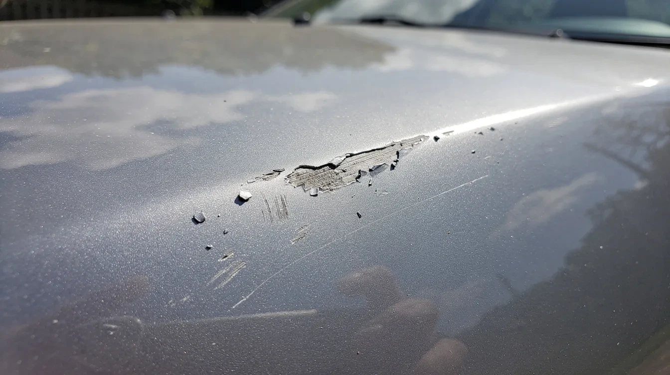 ciobituri si zgarieturi adanci in vopseaua auto