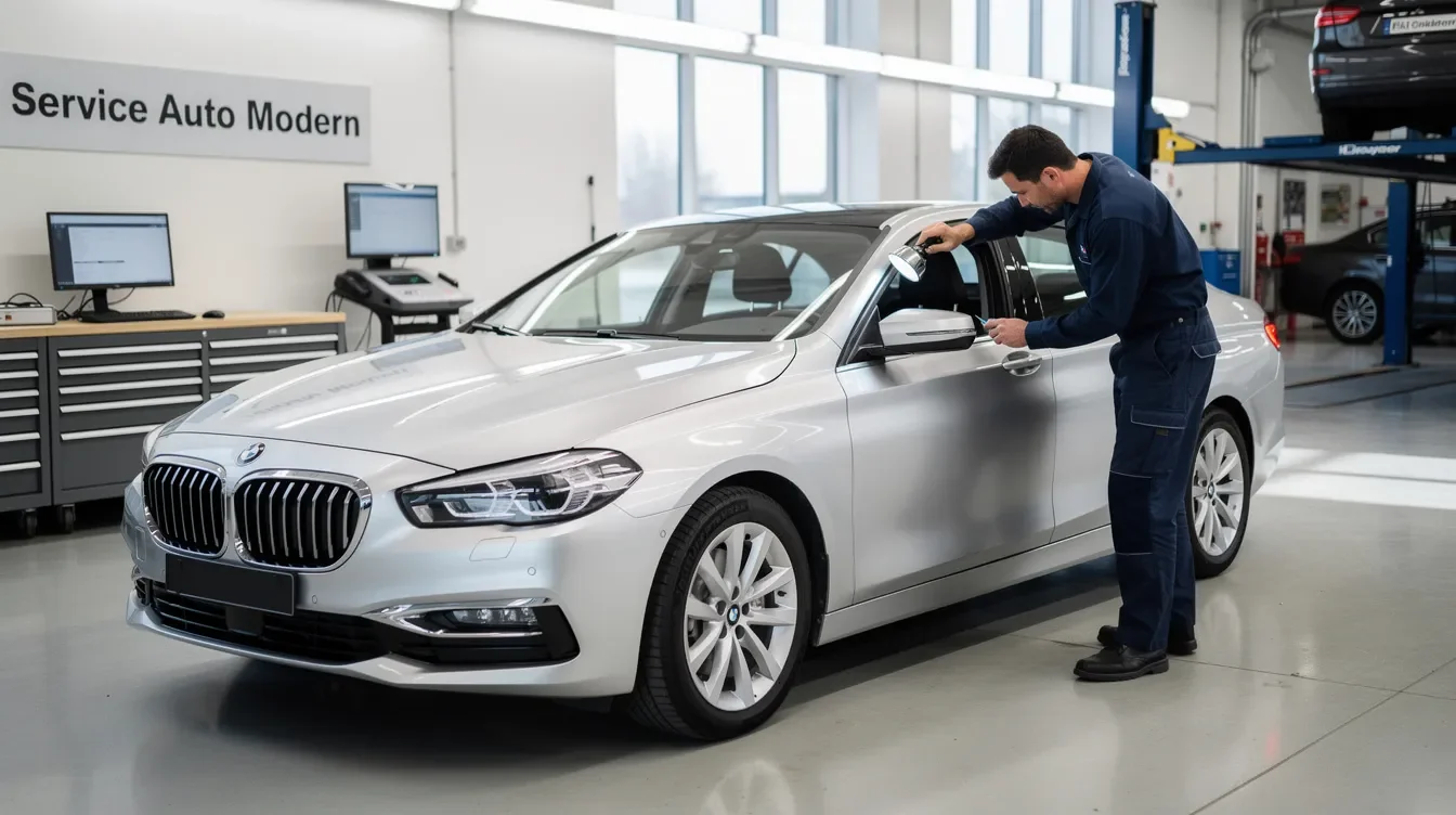 Verificare finala caroserie dupa reparatii la Damianis Brasov