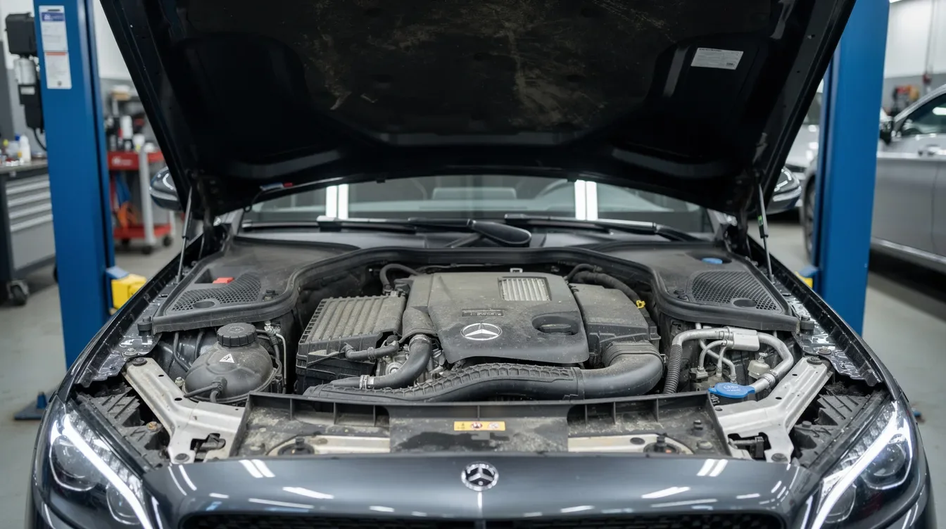 Compartimentul motor CDI al unui Mercedes E-Class W212