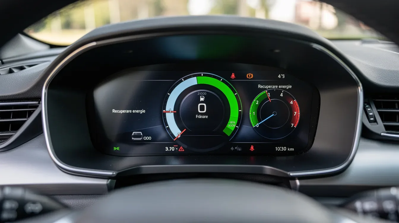 Indicator de recuperare a energiei la frânare într-un autoturism mild hybrid