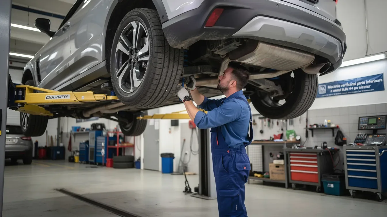 Verificarea transmisiei și a părții inferioare la un Nissan Pathfinder 4x4
